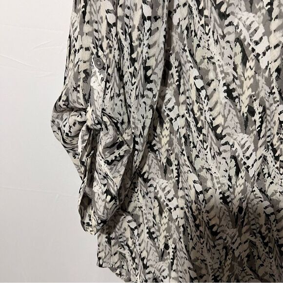 Womens V-Neck Blouse XL Gray - Picture 3 of 4